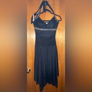 Jet Black Stylish and form cocktail halter dress from Trixxi size Large